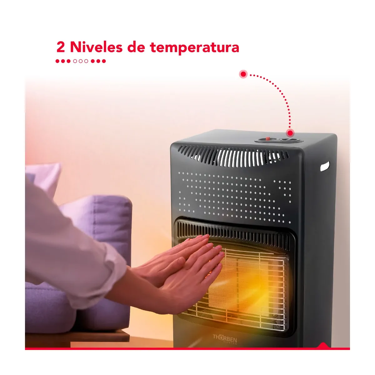 THORBEN - Estufa a Gas Thorben GL 5K Negra