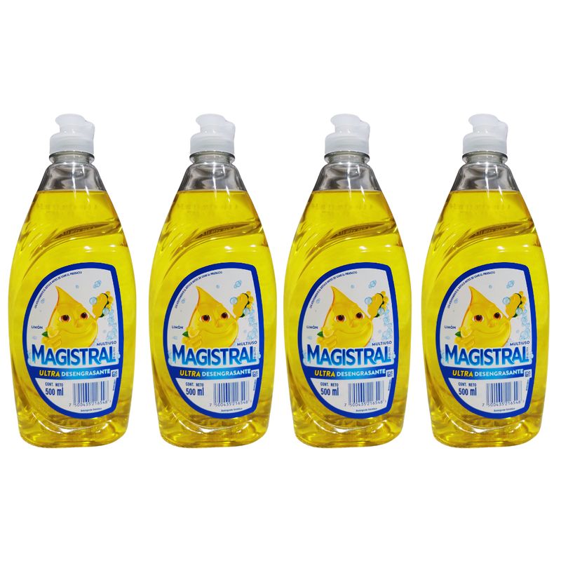 MAGISTRAL - Pack 4 Lavalozas Magistral Concentrado 500ml Rinde Más