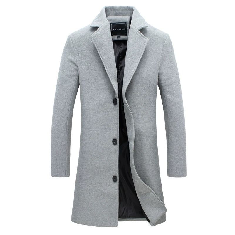 GIOIO - Gabardina De Longitud Media Ajustada Chamarra Para Hombre