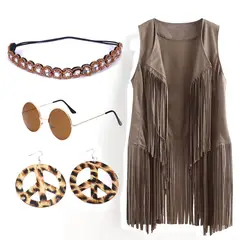 DECO MUSIC - Disfraz Cosplay Hippie Woodstock