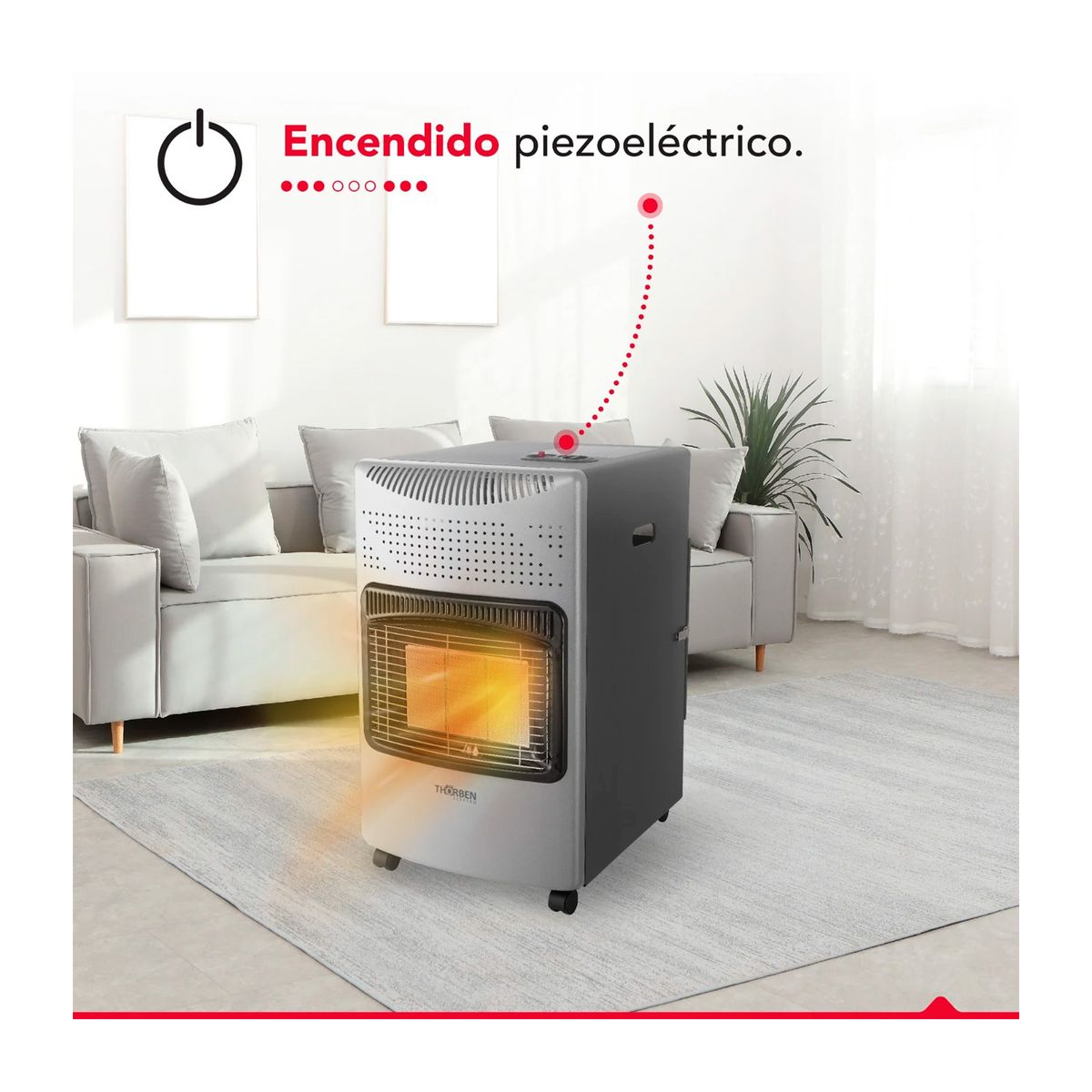 THORBEN - Estufa Gas Thorben GL 15K Plateada