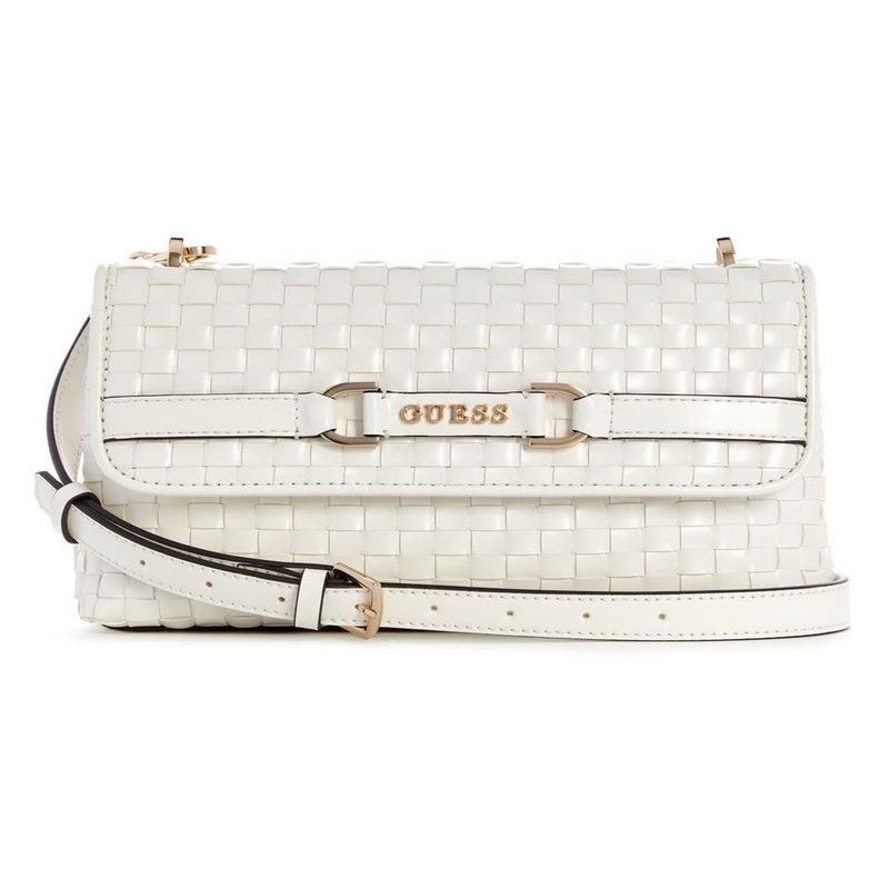 GUESS - Cartera Majka Crossbody Flap Mujer Blanco