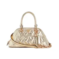 GUESS - Cartera Adelard Dome Satchel Mujer Dorado