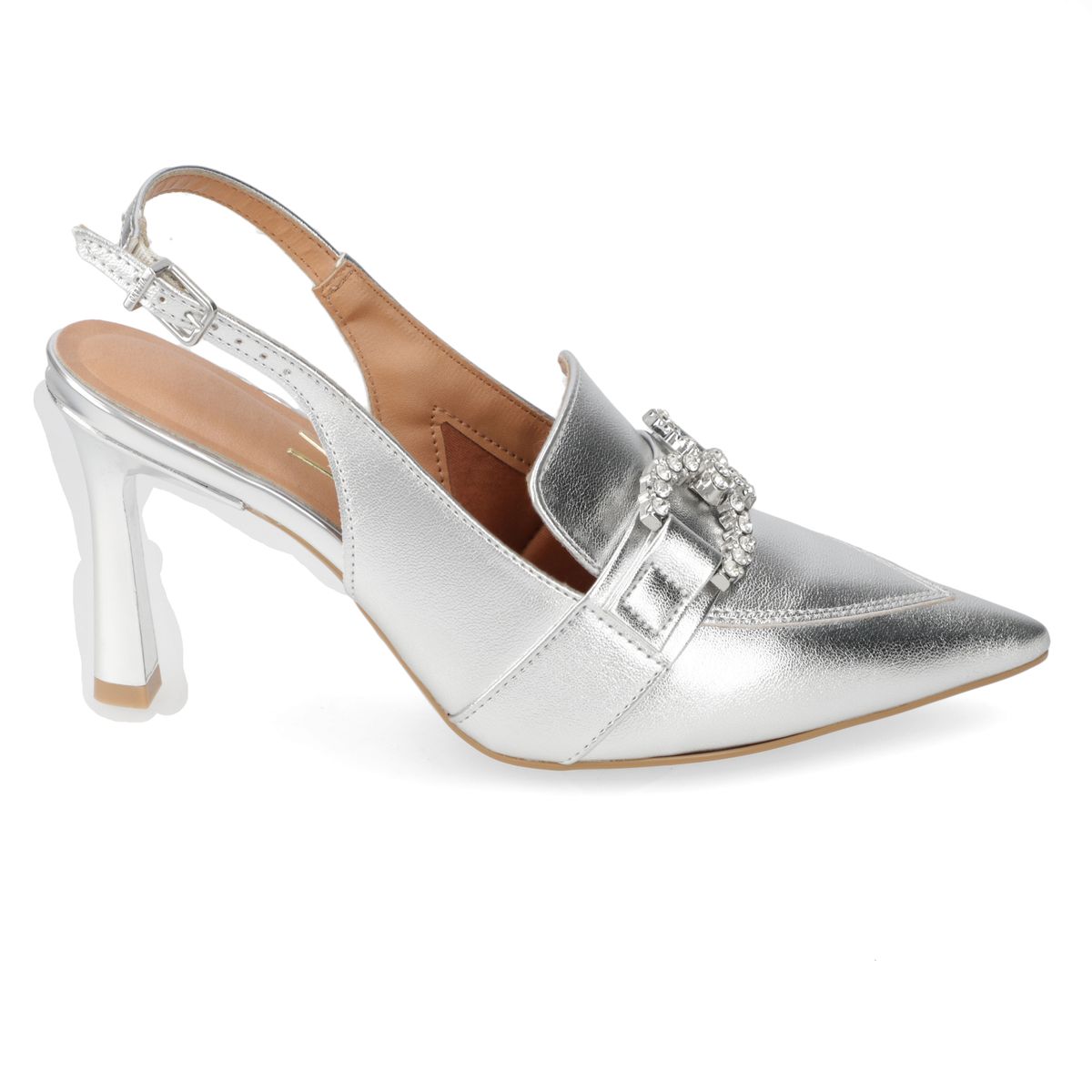 VIZZANO - Zapato Taco Stiletto Mujer 10 cm Plateado