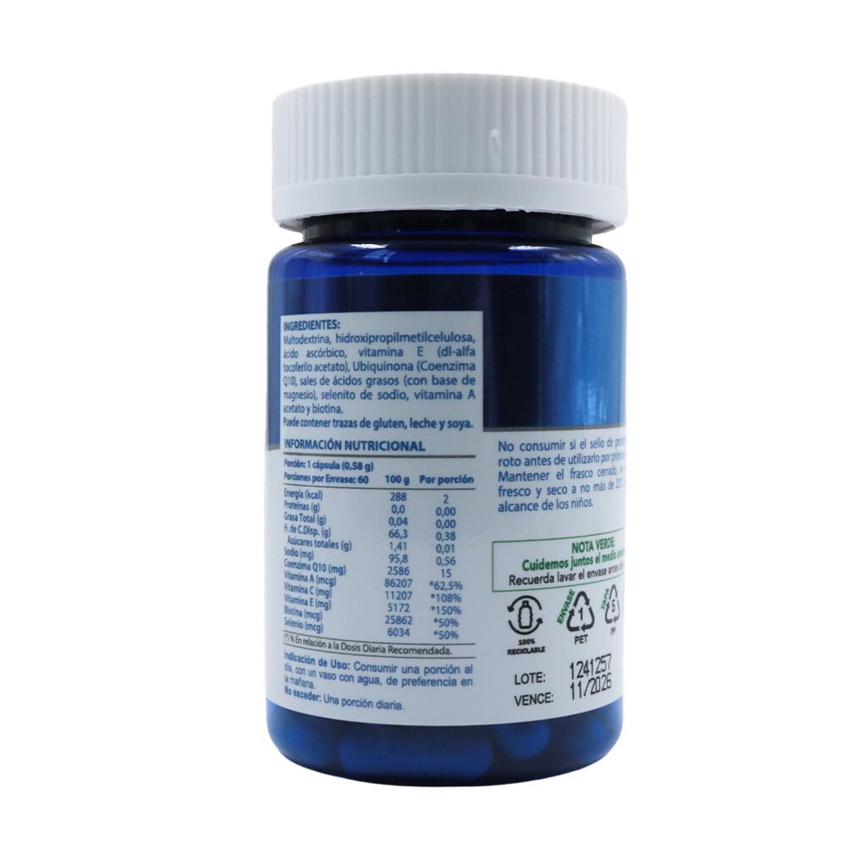 KNOP - Coq10 Complejo Antox 60 Capsulas - Nat Blue