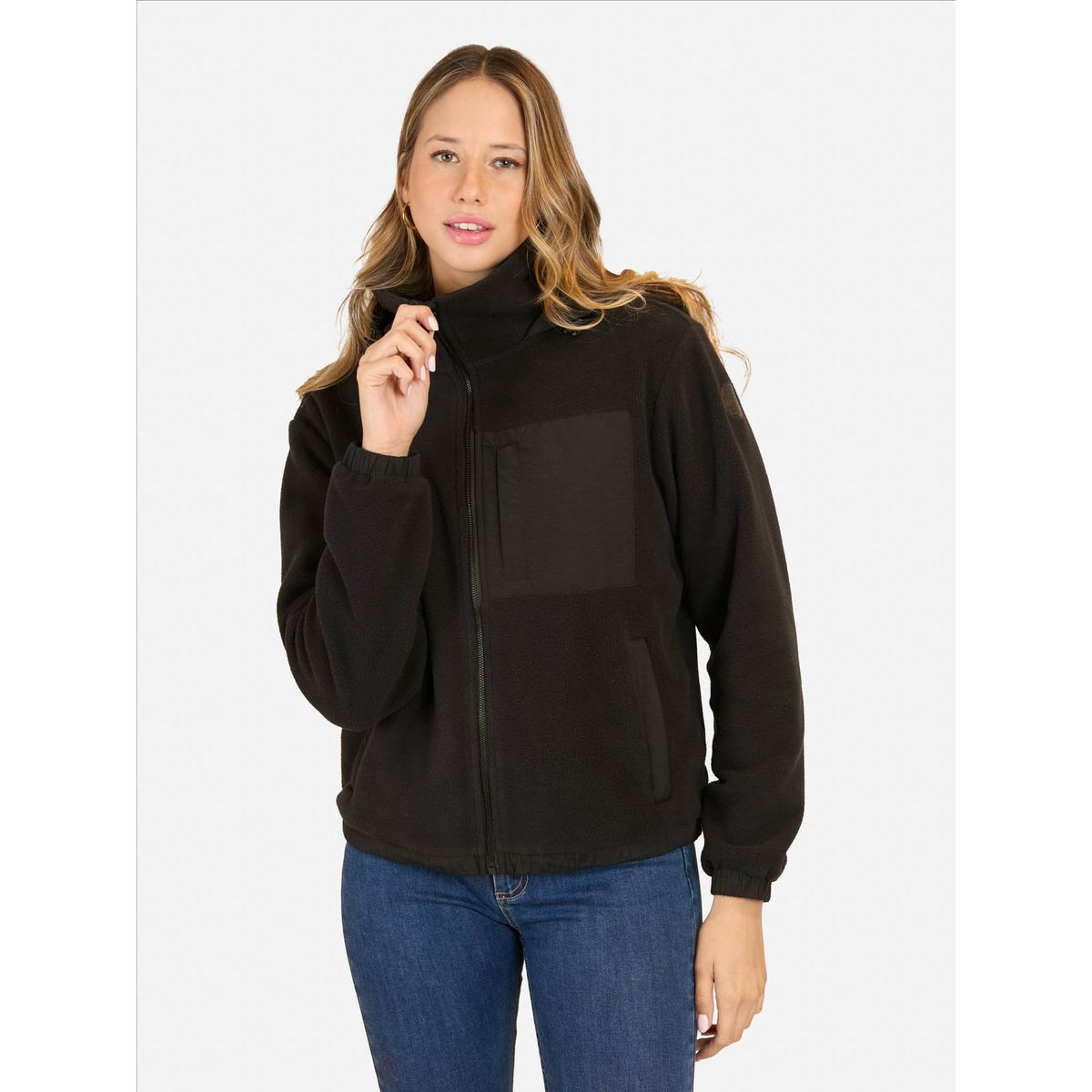 MAUI AND SONS - Poleron Micropolar Trek Negro Mujer Maui And Sons - Negro