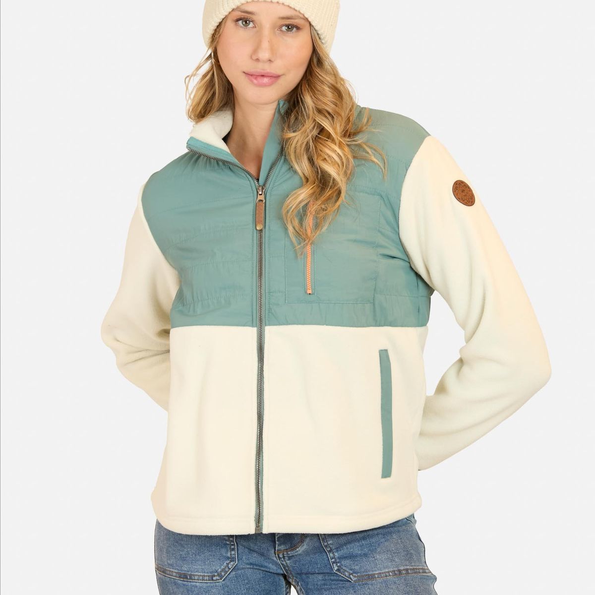 MAUI AND SONS - Poleron Micropolar Stride Blanco Mujer Maui And Sons - Blanco