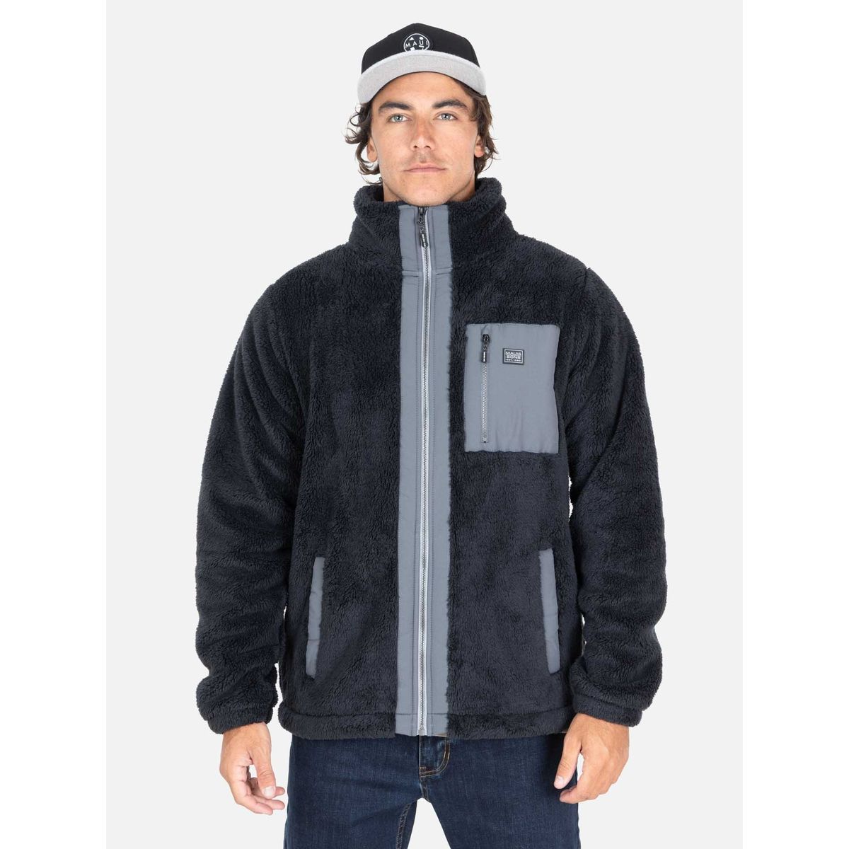 MAUI AND SONS - Poleron Chiporro Crush Negro Hombre Maui And Sons - Negro.