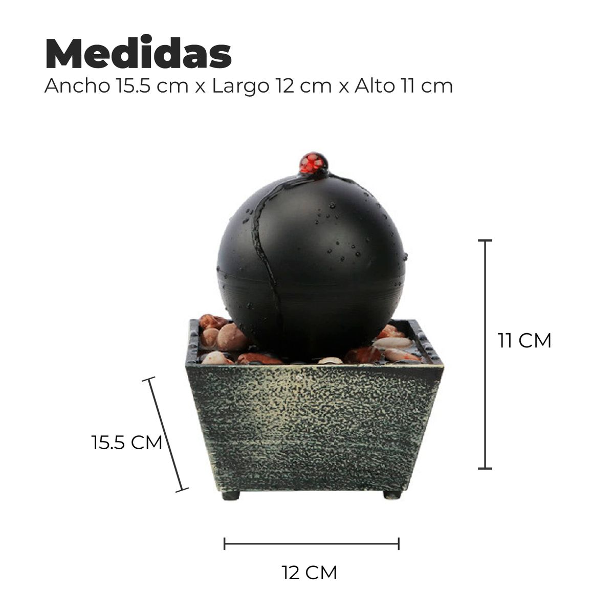 ALPHA - Fuente De Mesa Cascada De Agua Feng Shui Estilo Roma