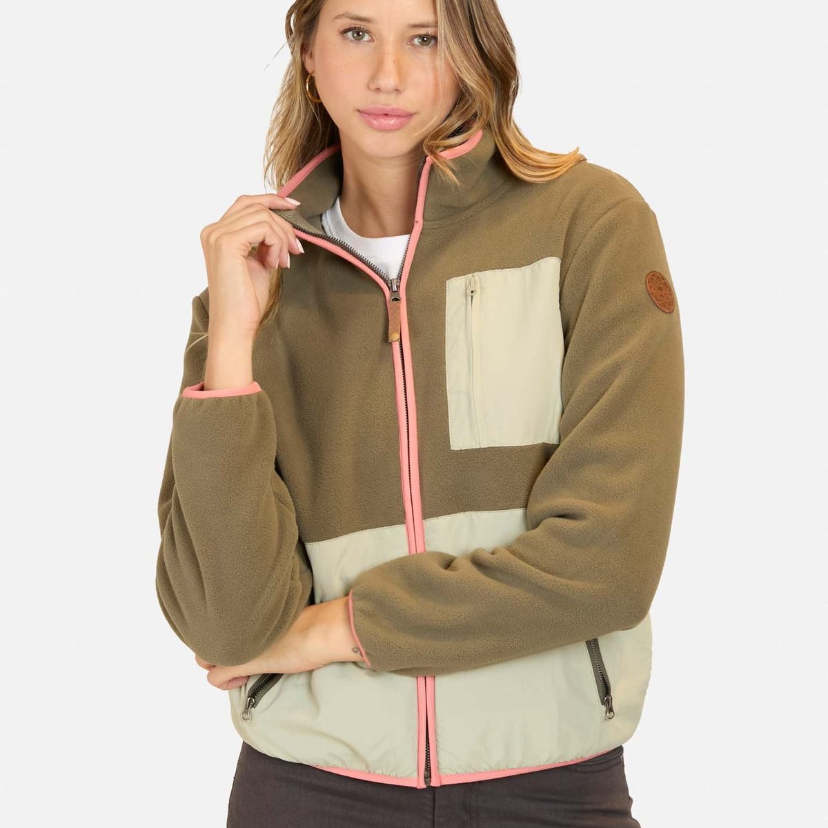 MAUI AND SONS - Poleron Micropolar Stash Verde Mujer Maui And Sons - Verde