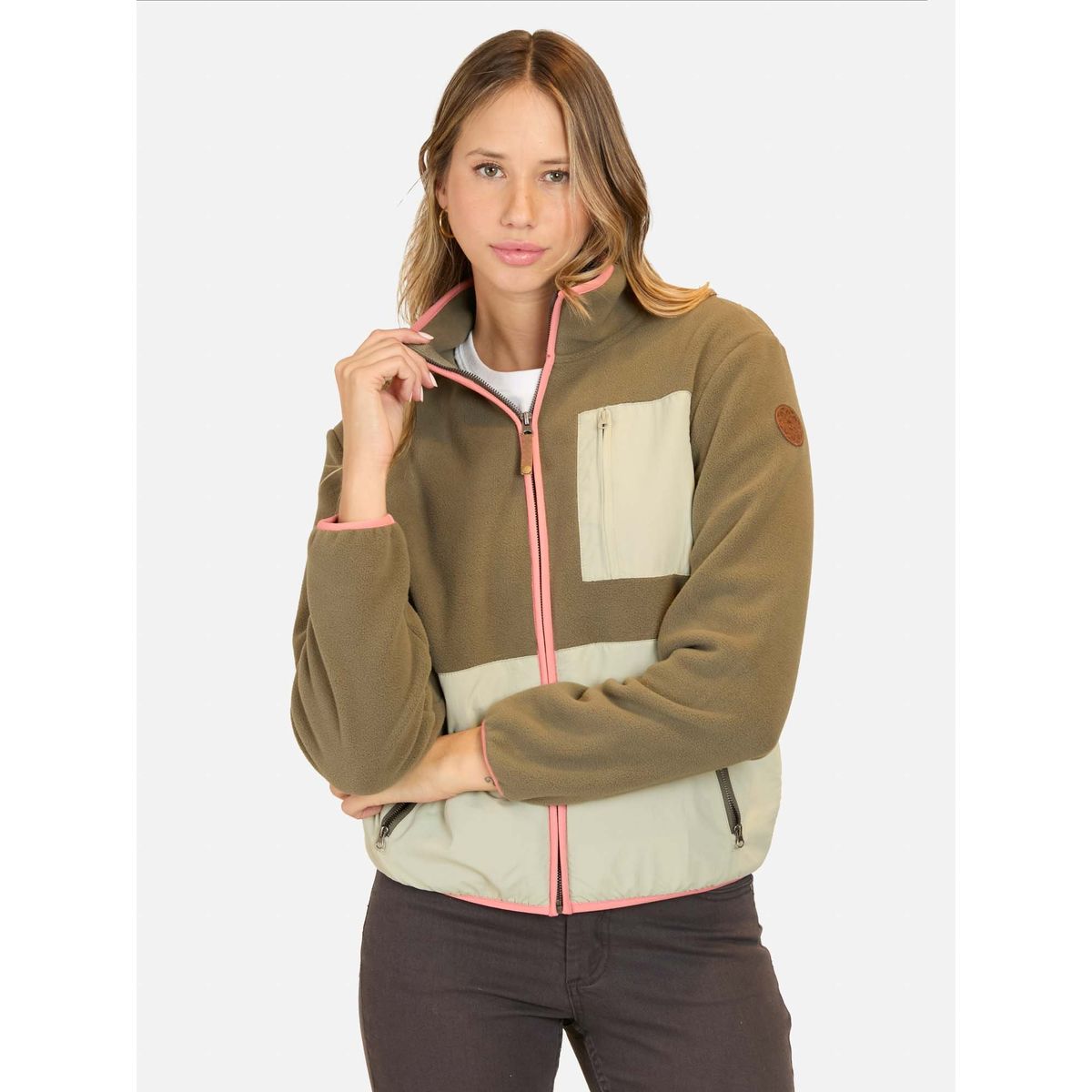 MAUI AND SONS - Poleron Micropolar Stash Verde Mujer Maui And Sons - Verde