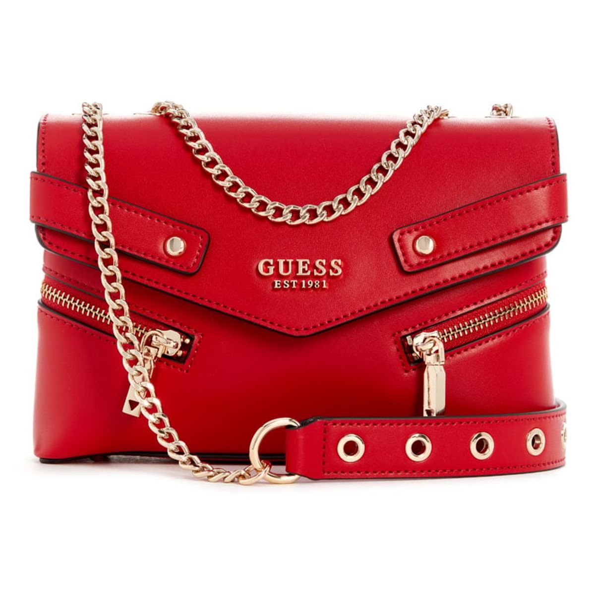 GUESS - Cartera Trissa Convertible Xbody Flap Mujer Rojo
