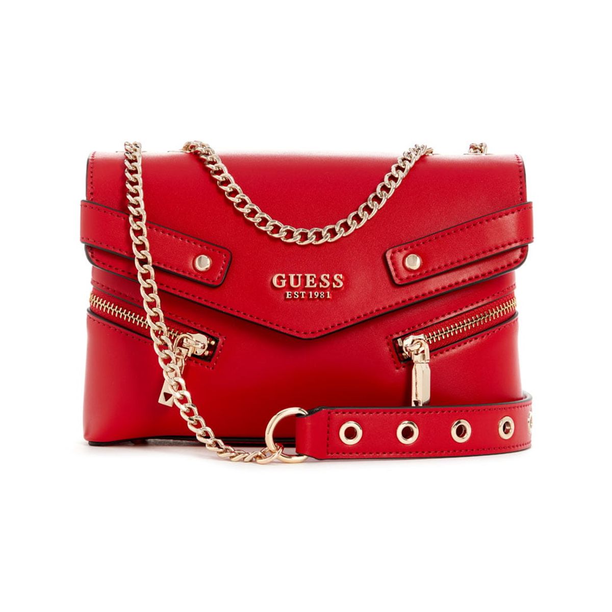 GUESS - Cartera Trissa Convertible Xbody Flap Mujer Rojo