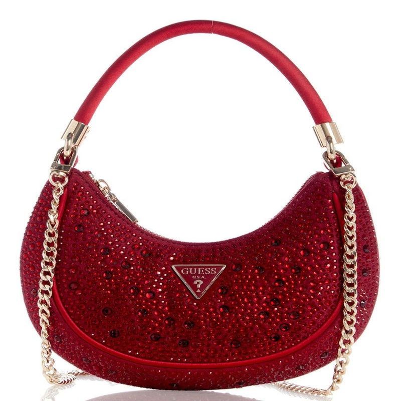 GUESS - Cartera Zalina Small Hobo Mujer Rojo