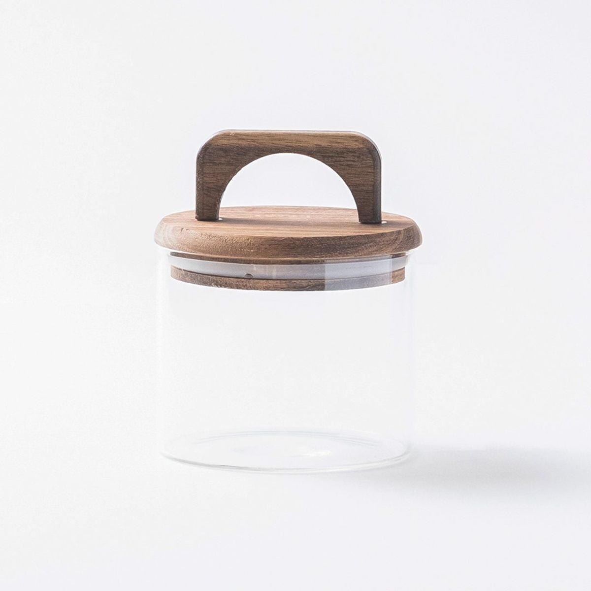 GENERICO - Pack 3 Contenedores Herméticos Vidrio Tapa Asa Acacia 650ml