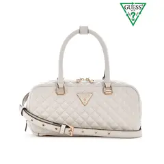 GUESS - Cartera Eco Rianee Satchel Mujer Café