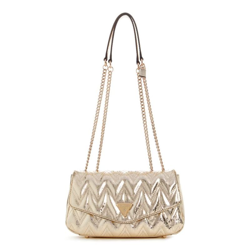 GUESS - Cartera Adelard Convertible Xbody Flap Mujer Dorado