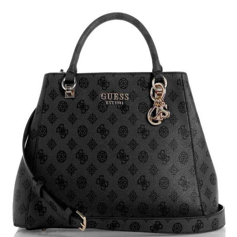 GUESS - Cartera Evelune Lrg Girlfriend Satchel Mujer Gris