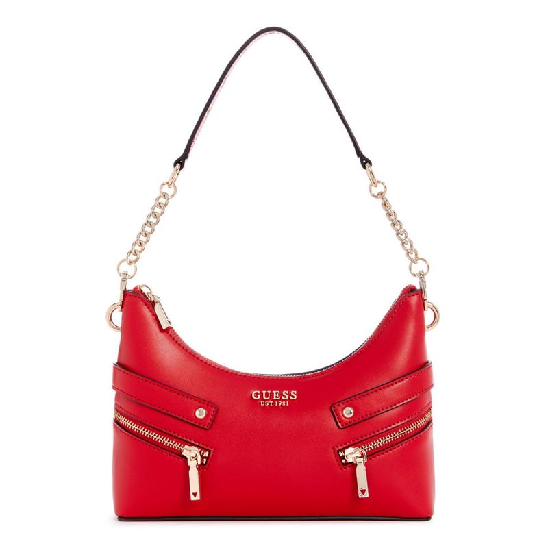 GUESS - Cartera Trissa Top Zip Shoulder Bag Mujer Rojo