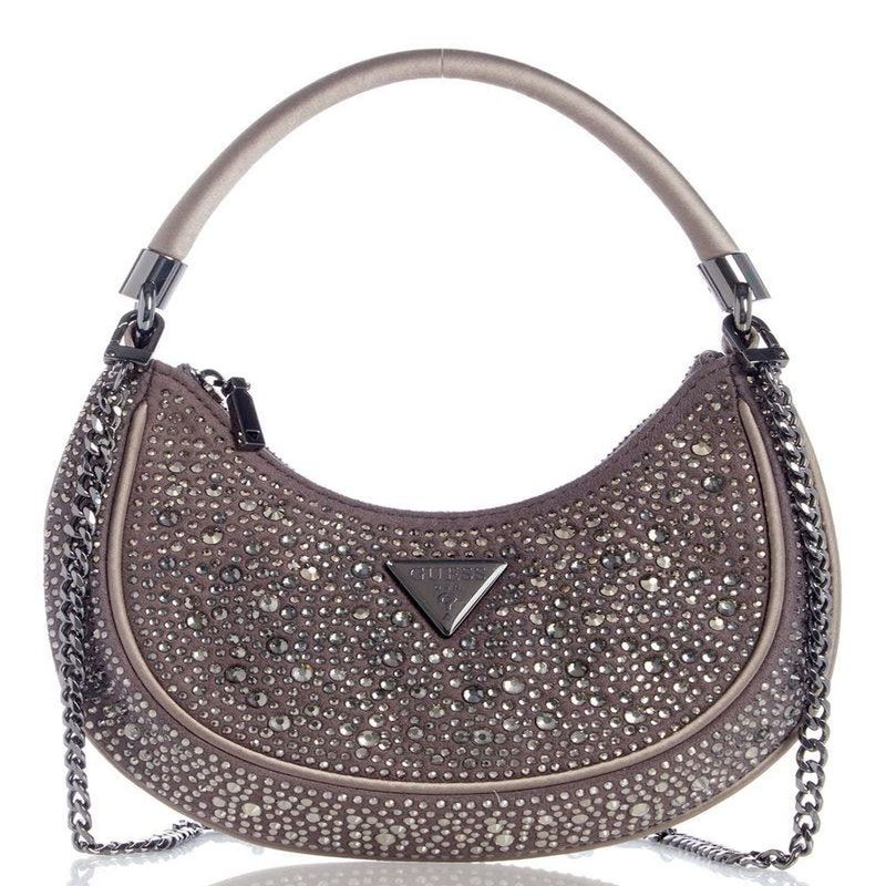 GUESS - Cartera Zalina Small Hobo Mujer Gris