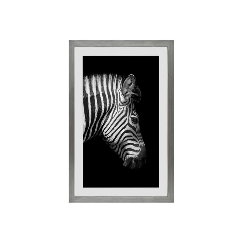 RONDA - Cuadro Lamina Zebra Fondo Negro 40x60 cm