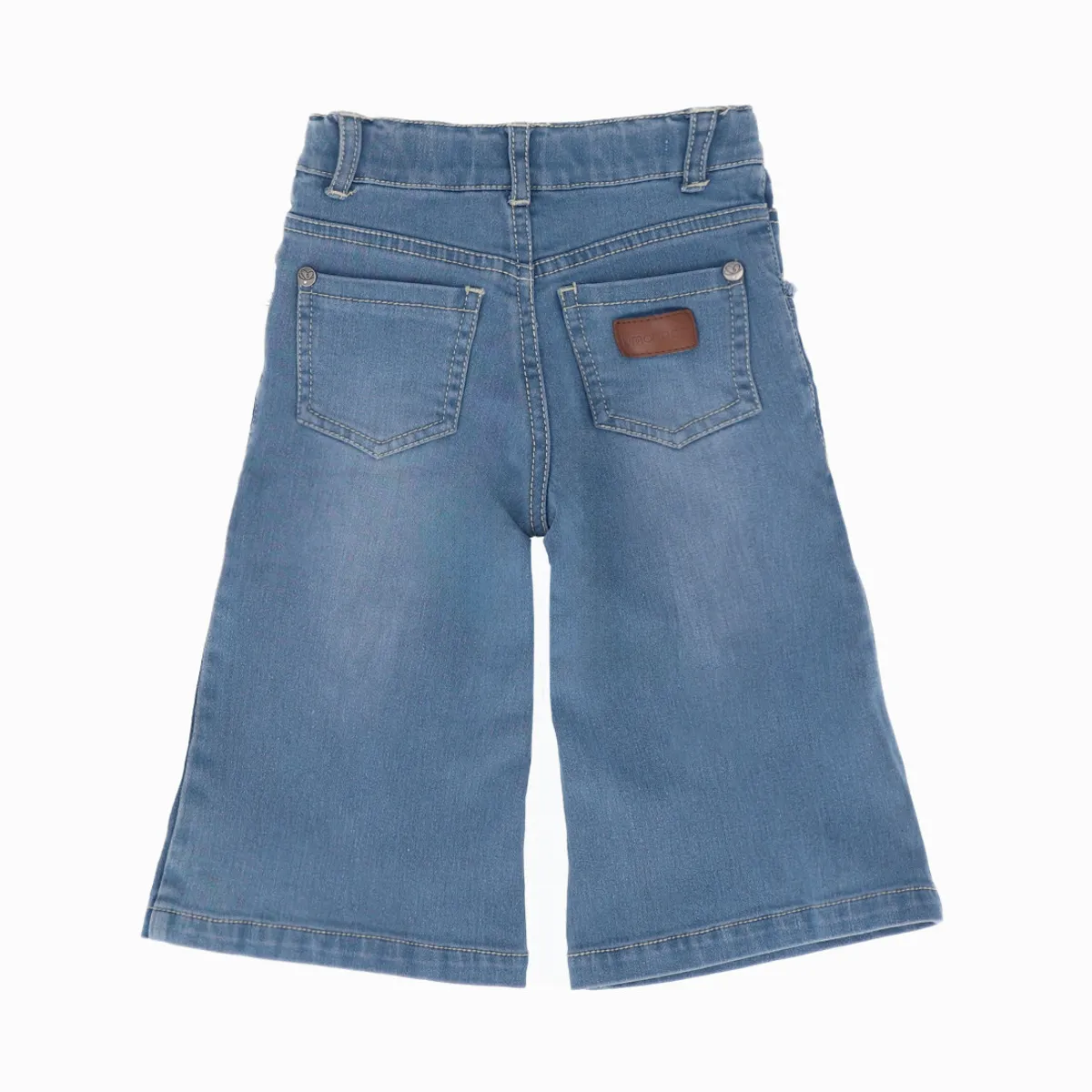 LIMONADA - Jeans bebé acampanados con bordado celeste Limonada