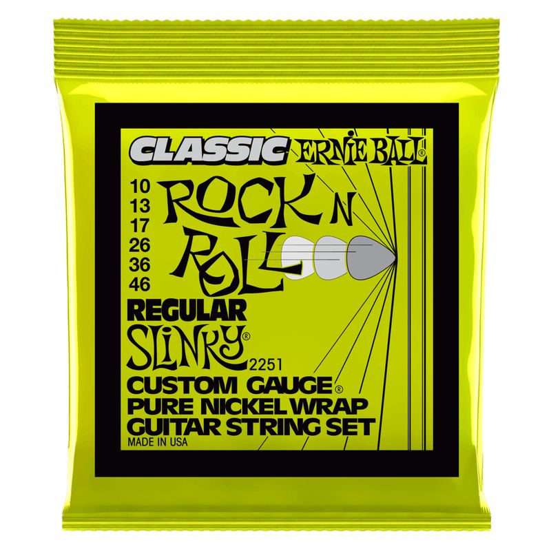 ERNIE BALL - Cuerdas Regular Slinky Rock n Roll Pure Nickel Wrap 10-46