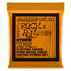 ERNIE BALL - Cuerdas Hybrid Slinky Rock n Roll Pure Nickel Wrap 9-46