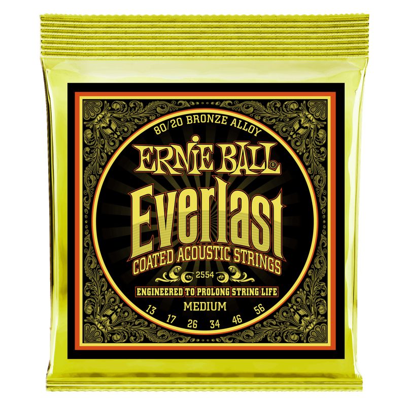ERNIE BALL - Cuerdas Everlast Medium Coated 80 / 20 Bronze 13-56