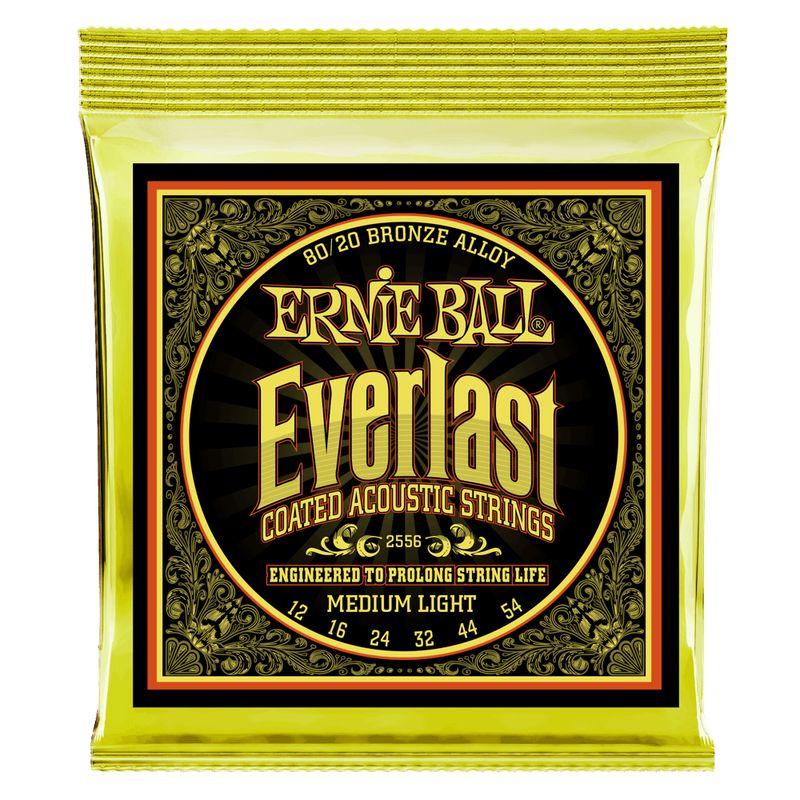 ERNIE BALL - Cuerdas Everlast Medium Light Coated 80 / 20 Bronze 12-54