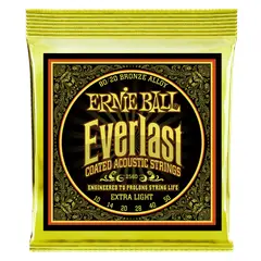 ERNIE BALL - Cuerdas Everlast Extra Light Coated 80 / 20 Bronze 10-50