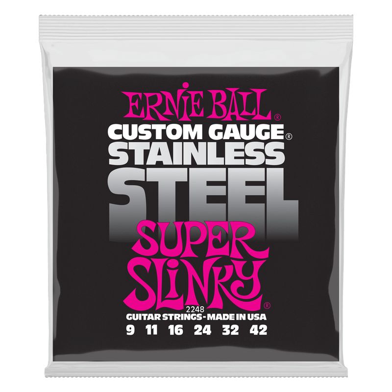 ERNIE BALL - Cuerdas Super Slinky Stainless Steel Wound 9-42