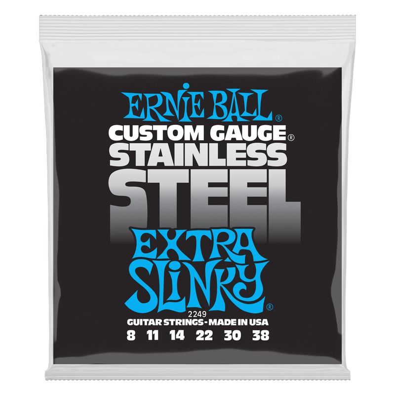 ERNIE BALL - Cuerdas Extra Slinky Stainless Steel Wound 8-38