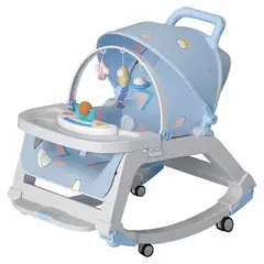 ALPHA - Silla Mecedora De Comer Bebe 5 En 1 Reclinable Safe Baby