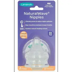 LANSINOH - Tetina Natural Wave 2unid Fluido Rapido