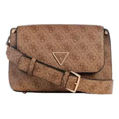 GUESS - Cartera Mujer Meridian Flap Shoulder Bag Café