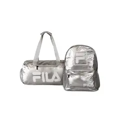 FILA - Mochila + Bolso Bolonia silver