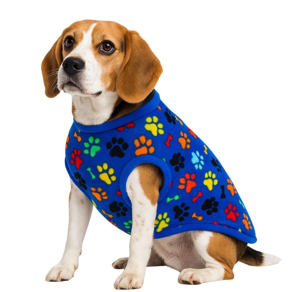 GENERICO - Capa de Polar para perro talla 3XL 57 CM Bulldog, Beagle - Azul - 3XL