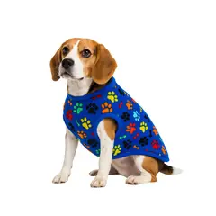 GENERICO - Capa de Polar para perro talla 3XL 57 CM Bulldog, Beagle - Azul - 3XL