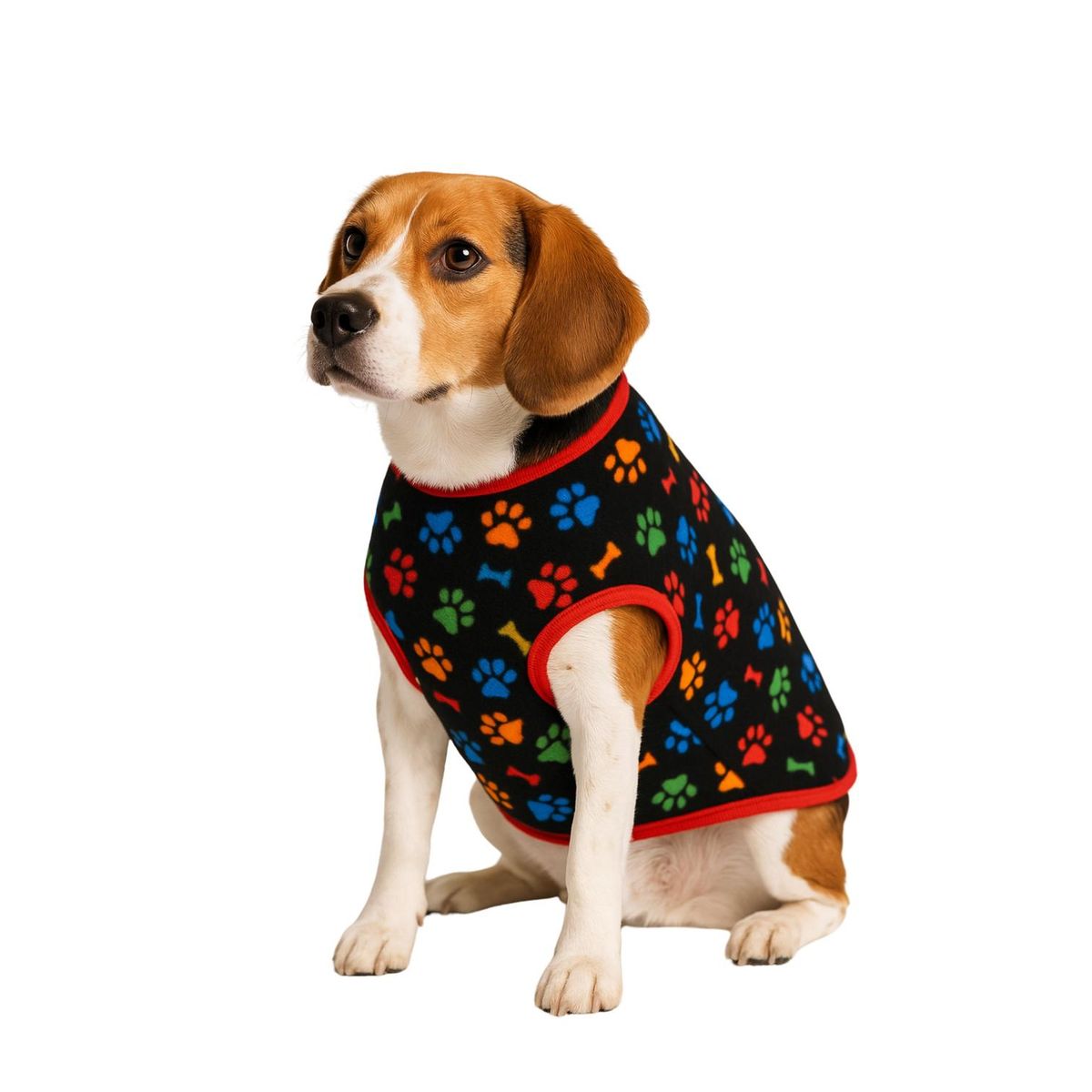 GENERICO - Capa de Polar para perro talla 3XL 57 CM Bulldog, Beagle - Negro - 3XL