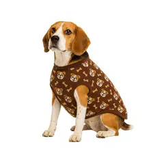 GENERICO - Capa de Polar para perro talla 2XL 50 CM Bulldog, Beagle - Cafe - 2XL