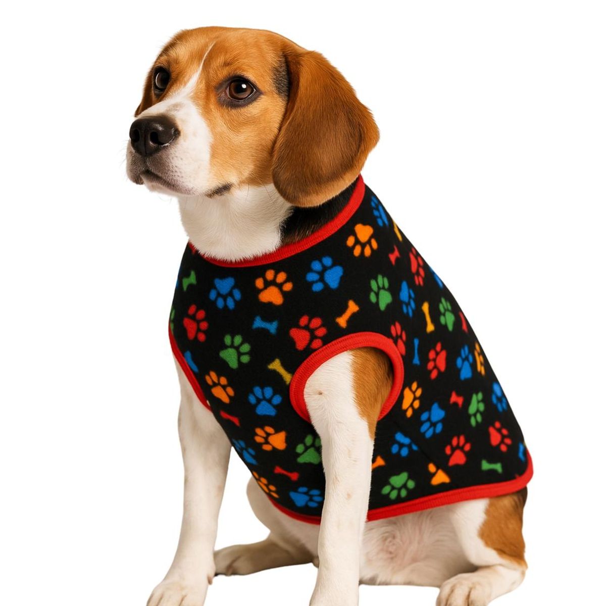 GENERICO - Capa de Polar para perro talla 2XL 50 CM Bulldog, Beagle - Negro - 2XL