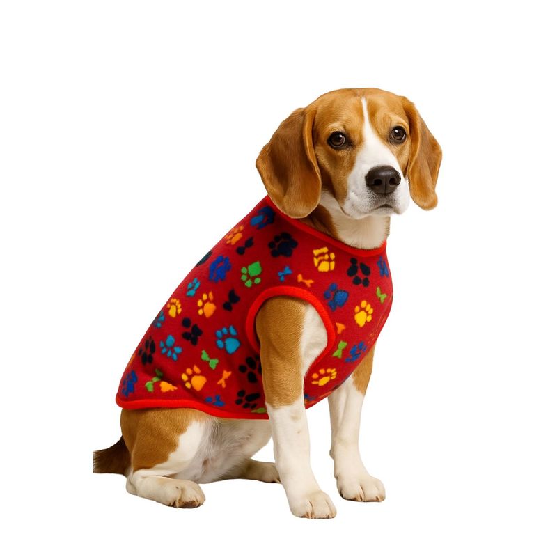 GENERICO - Capa de Polar para perro talla 2XL 50 CM Beagle - Rojo