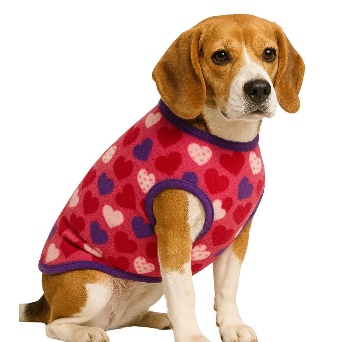 GENERICO - Capa de Polar para perro talla 2XL 50 CM Bulldog, Beagle - Rosa - 2XL