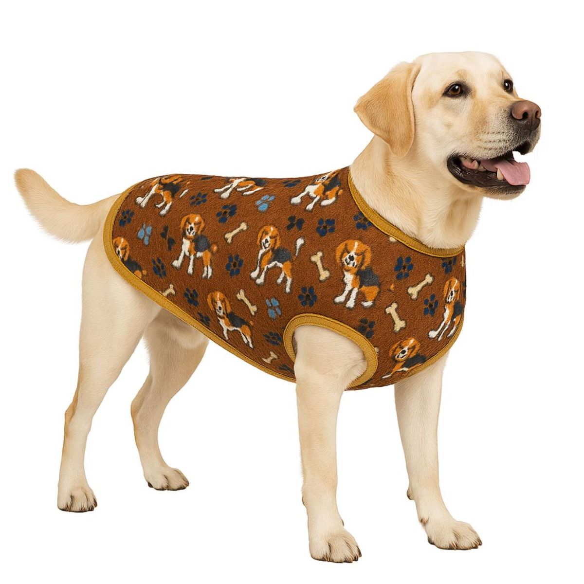 GENERICO - Capa de Polar para perro talla 8XL 80 CM Labrador, Golden - Cafe