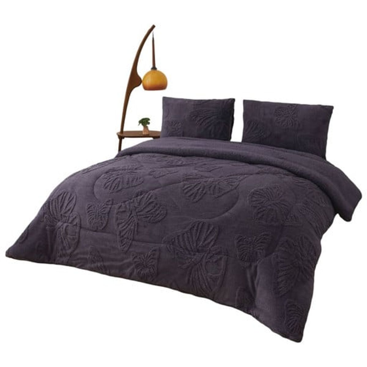 GENERICO - CUBRECAMA CON CHIPORRO INVIERNO 2 PLAZAS NEGRO