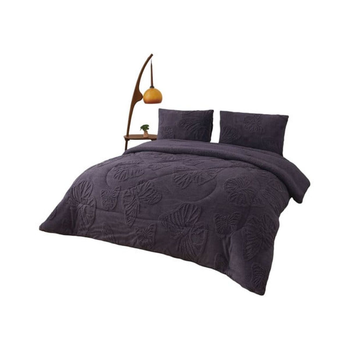 GENERICO - CUBRECAMA CON CHIPORRO INVIERNO 2 PLAZAS NEGRO