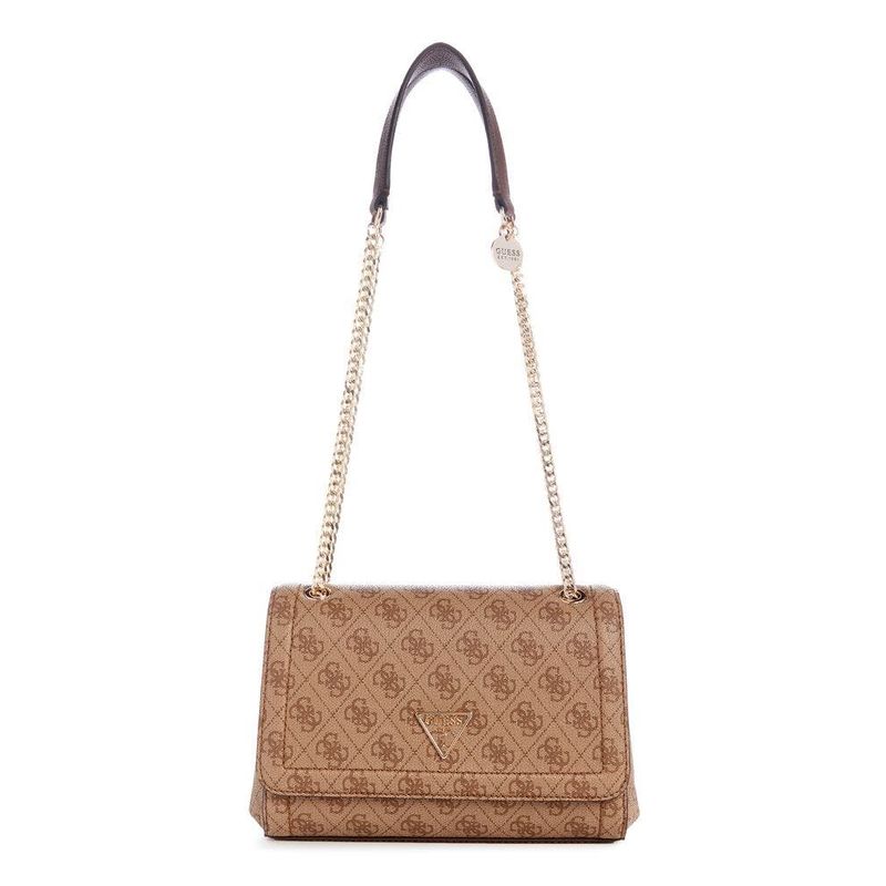 GUESS - Cartera Mujer Guess Noelle Convertible Xbody Flap Café