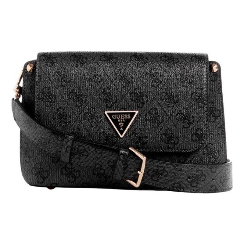 GUESS - Cartera Mujer Guess Meridian Flap Shoulder Bag Carbón