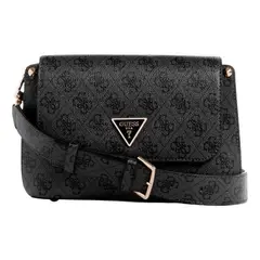 GUESS - Cartera Mujer Meridian Flap Shoulder Bag Carbón